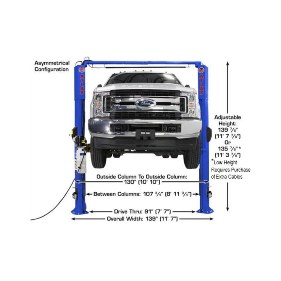 Atlas Platinum PVL10 Lift w/ Height Extension Kit, AlamoEquipment.com