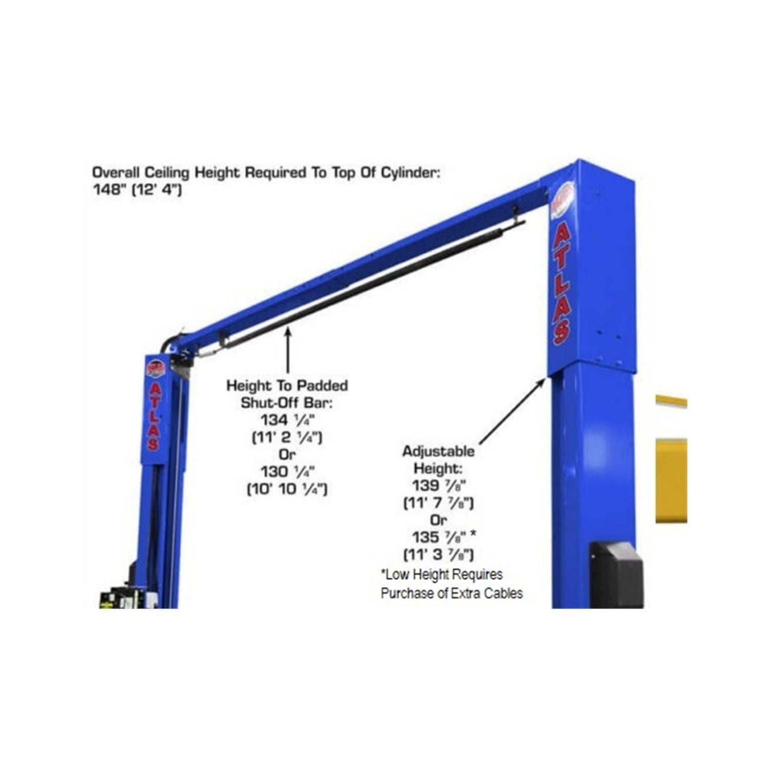 Atlas Platinum PVL10 Lift w/ Height Extension Kit, AlamoEquipment.com