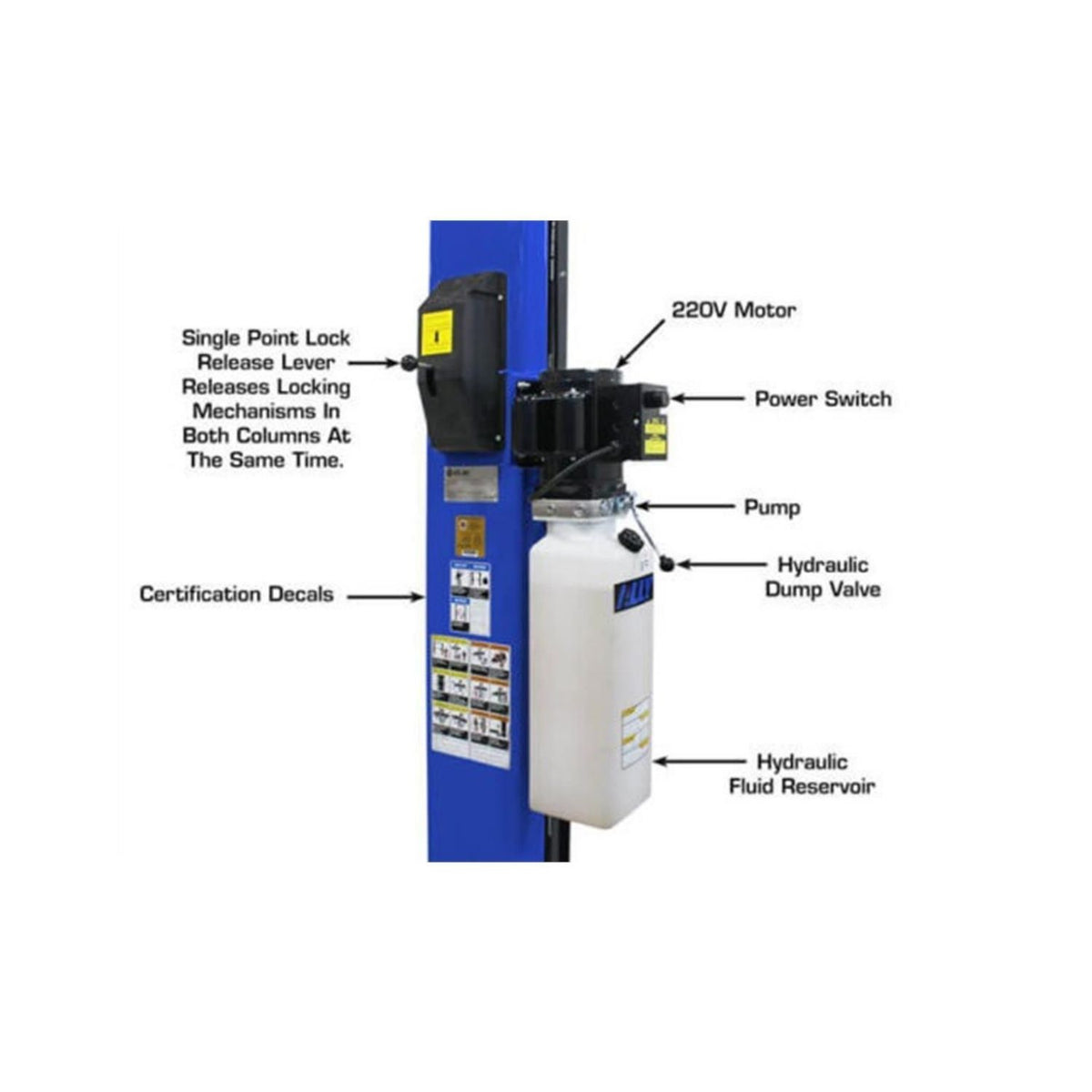 Atlas Platinum PVL10 Lift w/ Height Extension Kit, AlamoEquipment.com