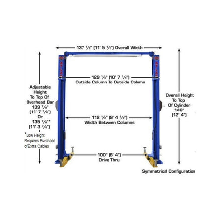 Atlas Platinum PVL10 Lift w/ Height Extension Kit, AlamoEquipment.com