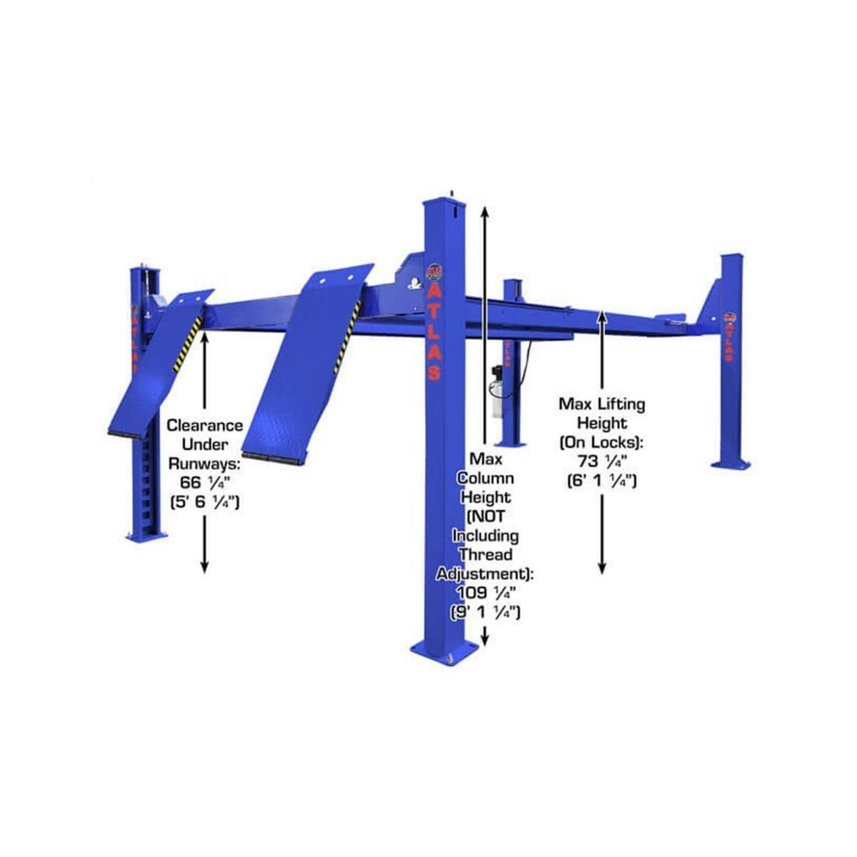 Atlas Platinum PVL14OF-EXT Open Front Alignment Lift #ATEAP-PVL14OF-EXT-FPD, AlamoEquipment.com