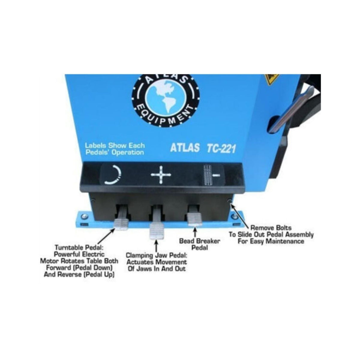 Atlas TTC221 Rim-Clamp Tire Changer #ATEATTC221, AlamoEquipment.com