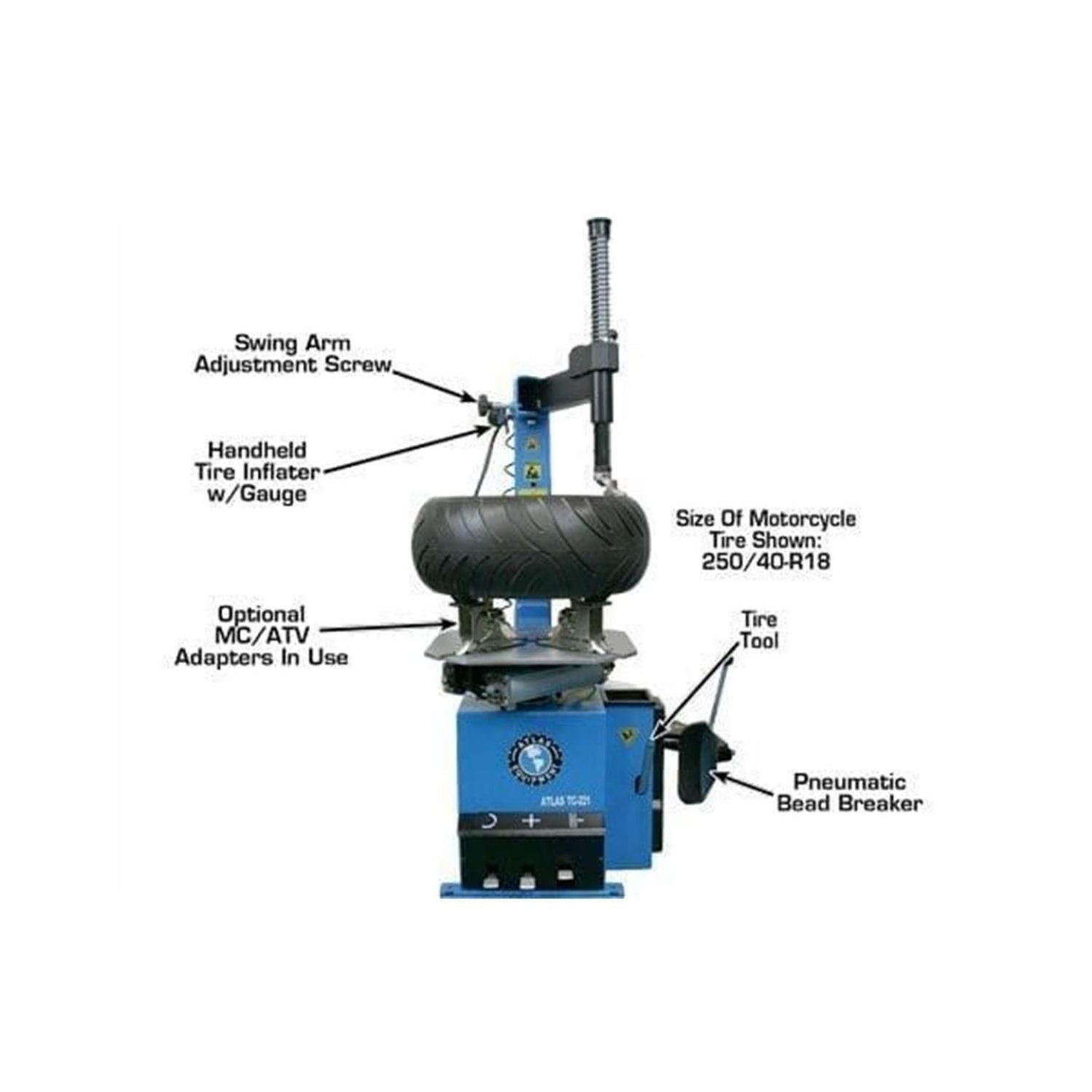 Atlas TTC221 Rim-Clamp Tire Changer #ATEATTC221, AlamoEquipment.com