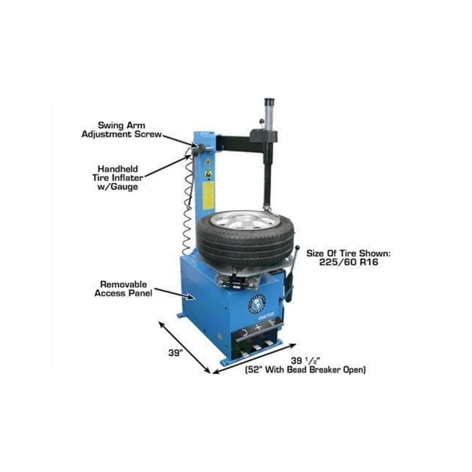 Atlas TTC221 Rim-Clamp Tire Changer #ATEATTC221, AlamoEquipment.com