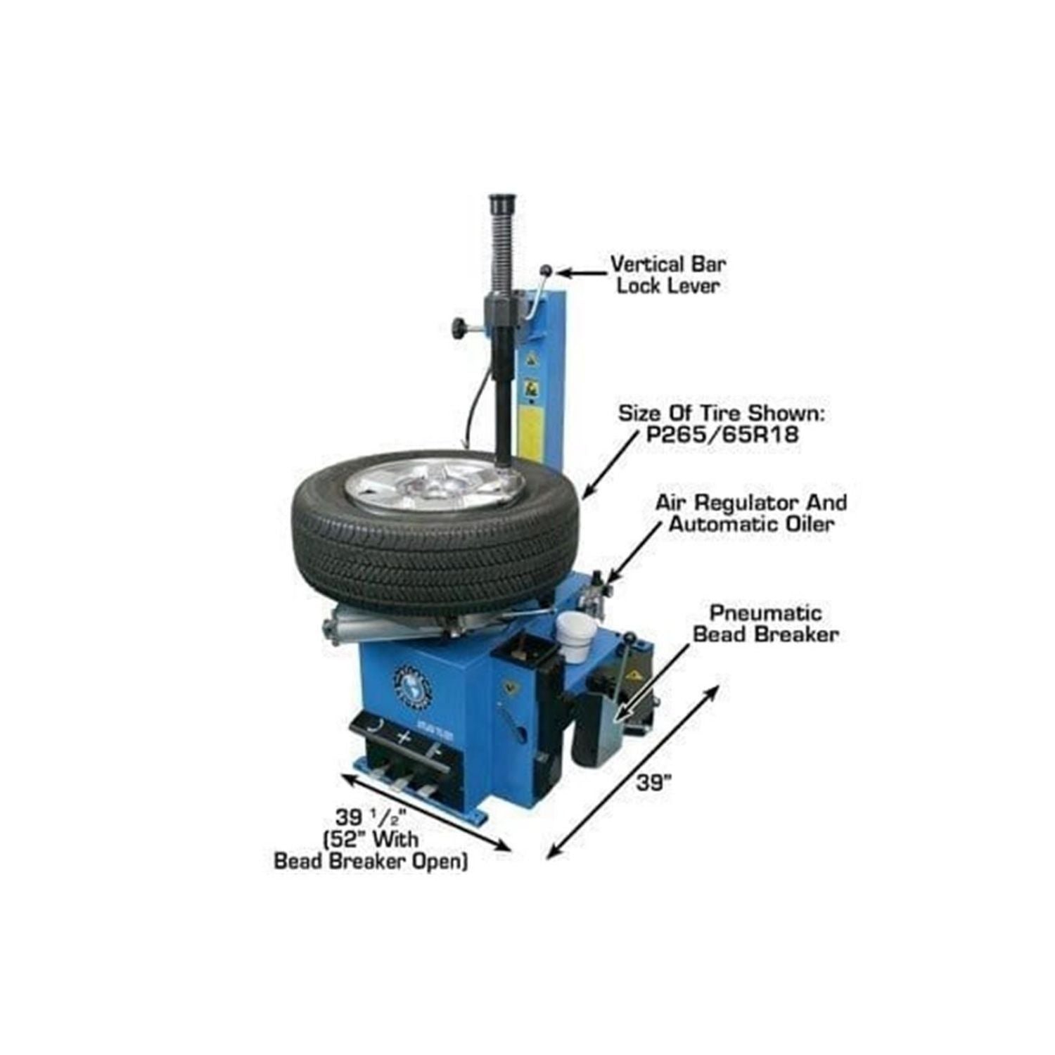Atlas TTC221 Rim-Clamp Tire Changer #ATEATTC221, AlamoEquipment.com