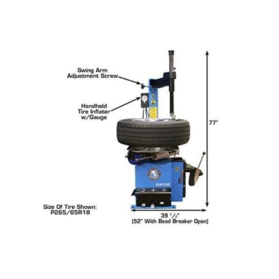 Atlas TTC229 Rim-Clamp Tire Changer w/ Bead Blaster #ATEATTC229, AlamoEquipment.com