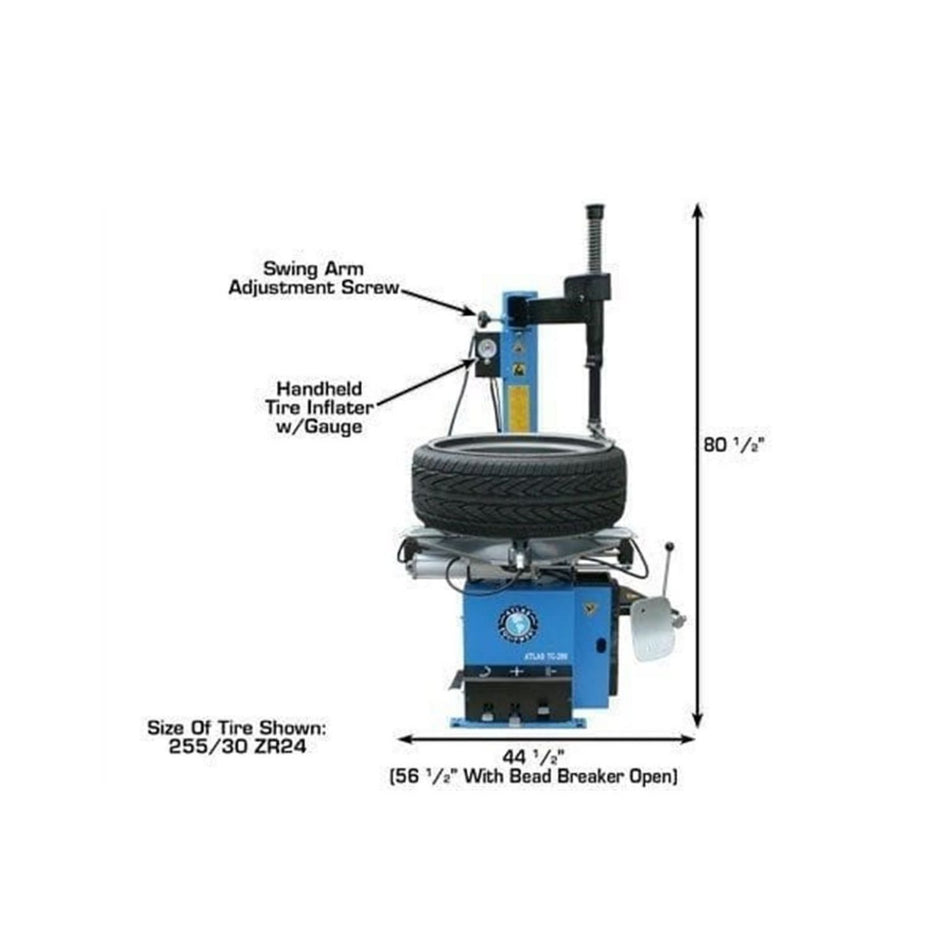 Atlas TTC289 Large Rim-Clamp Tire Changer w/ Bead Blaster #ATEATTC289, AlamoEquipment.com