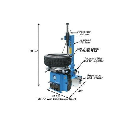 Atlas TTC289 Large Rim-Clamp Tire Changer w/ Bead Blaster #ATEATTC289, AlamoEquipment.com