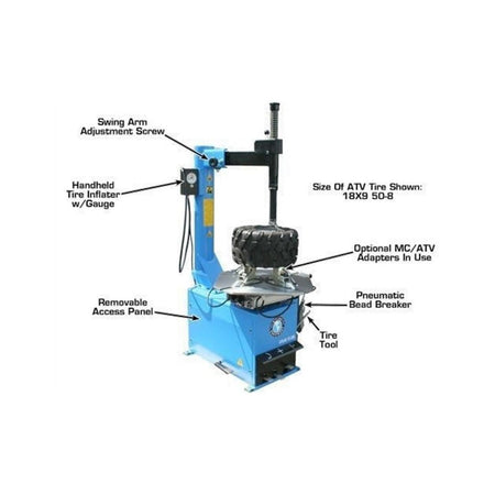 Atlas TTC289 Large Rim-Clamp Tire Changer w/ Bead Blaster #ATEATTC289, AlamoEquipment.com