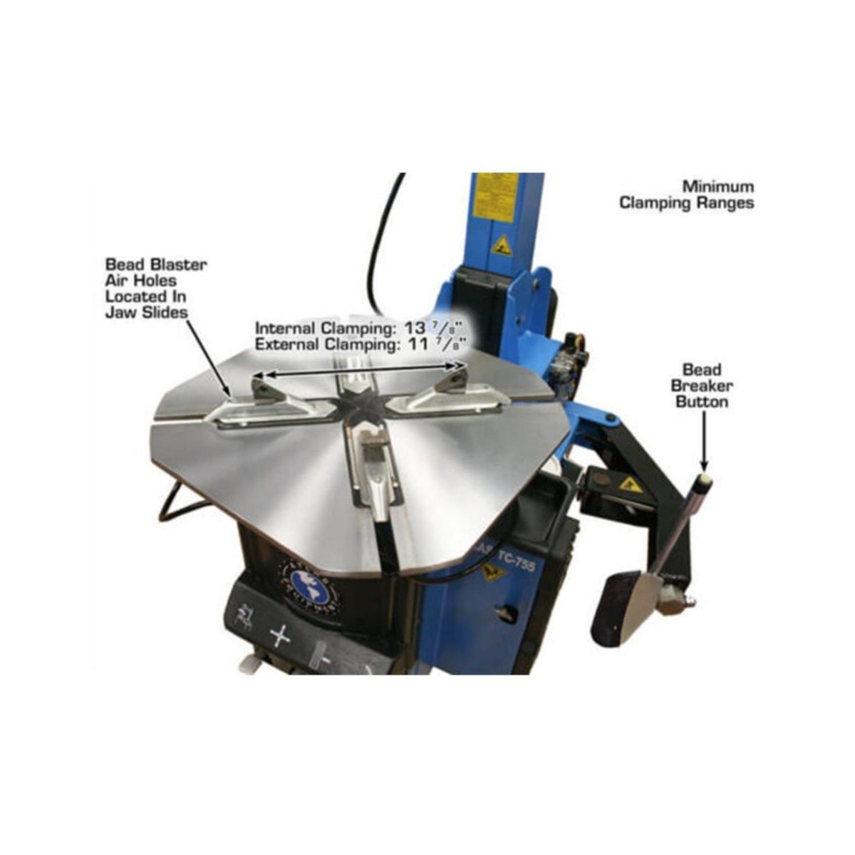 Atlas TTC755 Clamp-Style Tire Changer 12–28" #ATEATTC755, AlamoEquipment.com