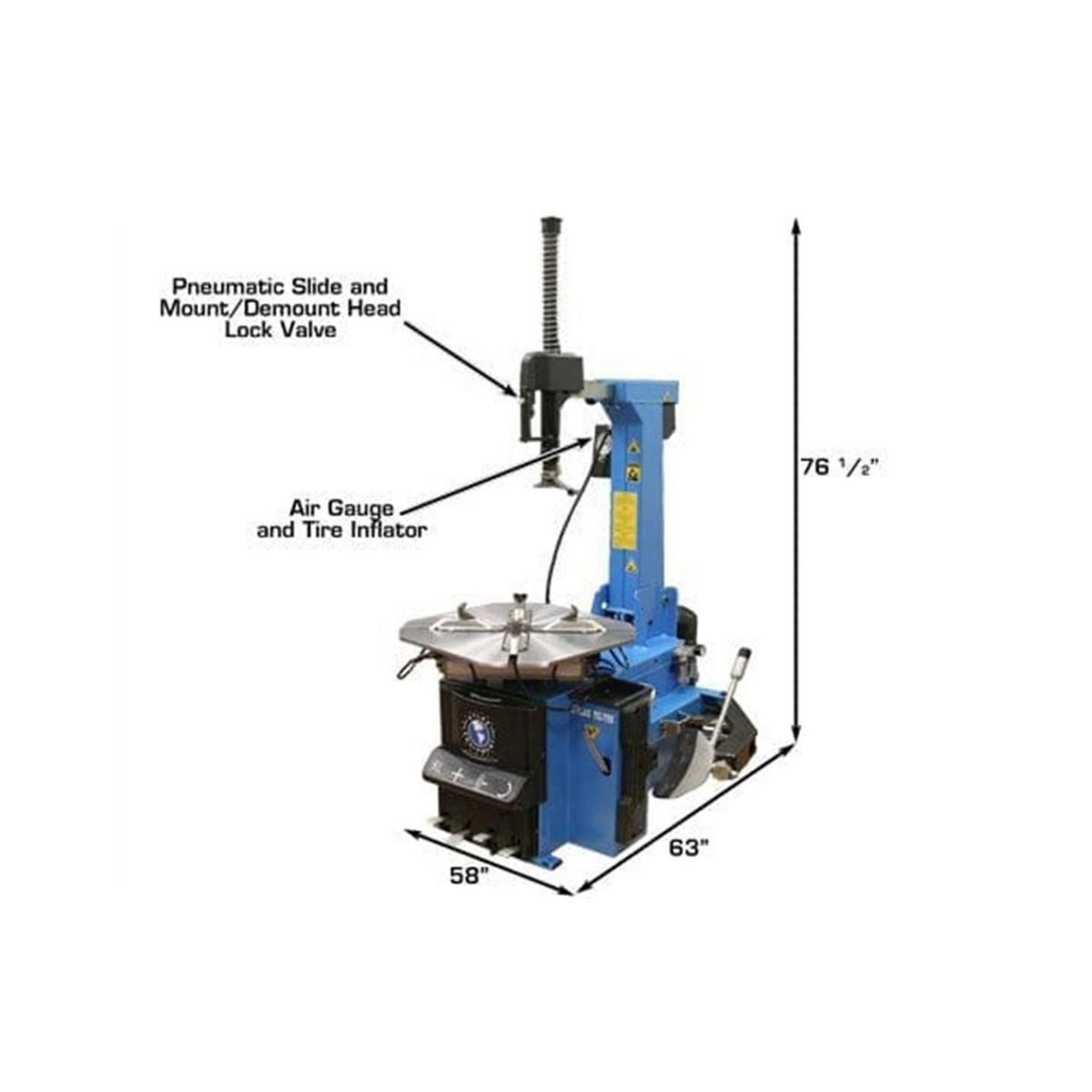 Atlas TTC755 Clamp-Style Tire Changer 12–28" #ATEATTC755, AlamoEquipment.com