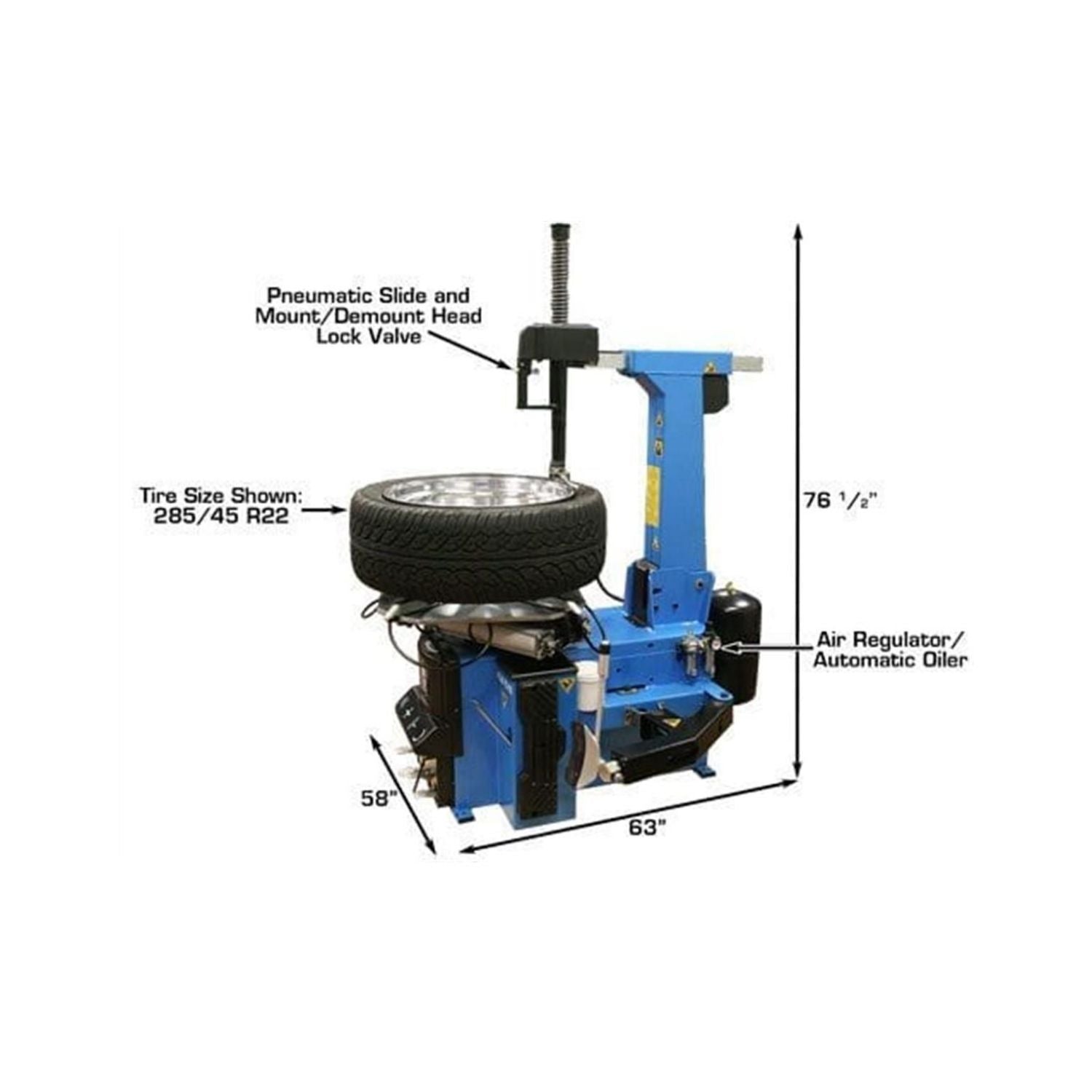 Atlas TTC755 Clamp-Style Tire Changer 12–28" #ATEATTC755, AlamoEquipment.com