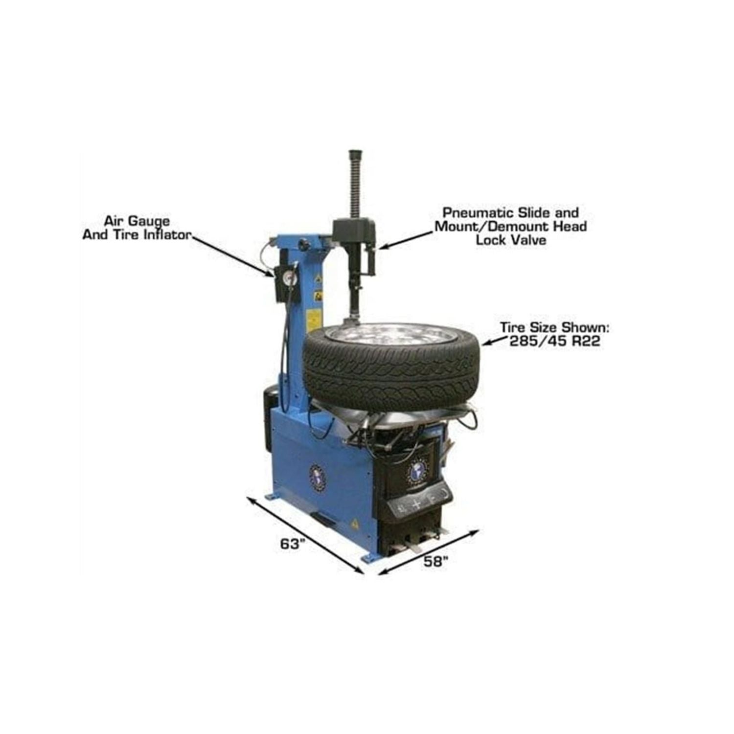 Atlas TTC755 Clamp-Style Tire Changer 12–28" #ATEATTC755, AlamoEquipment.com