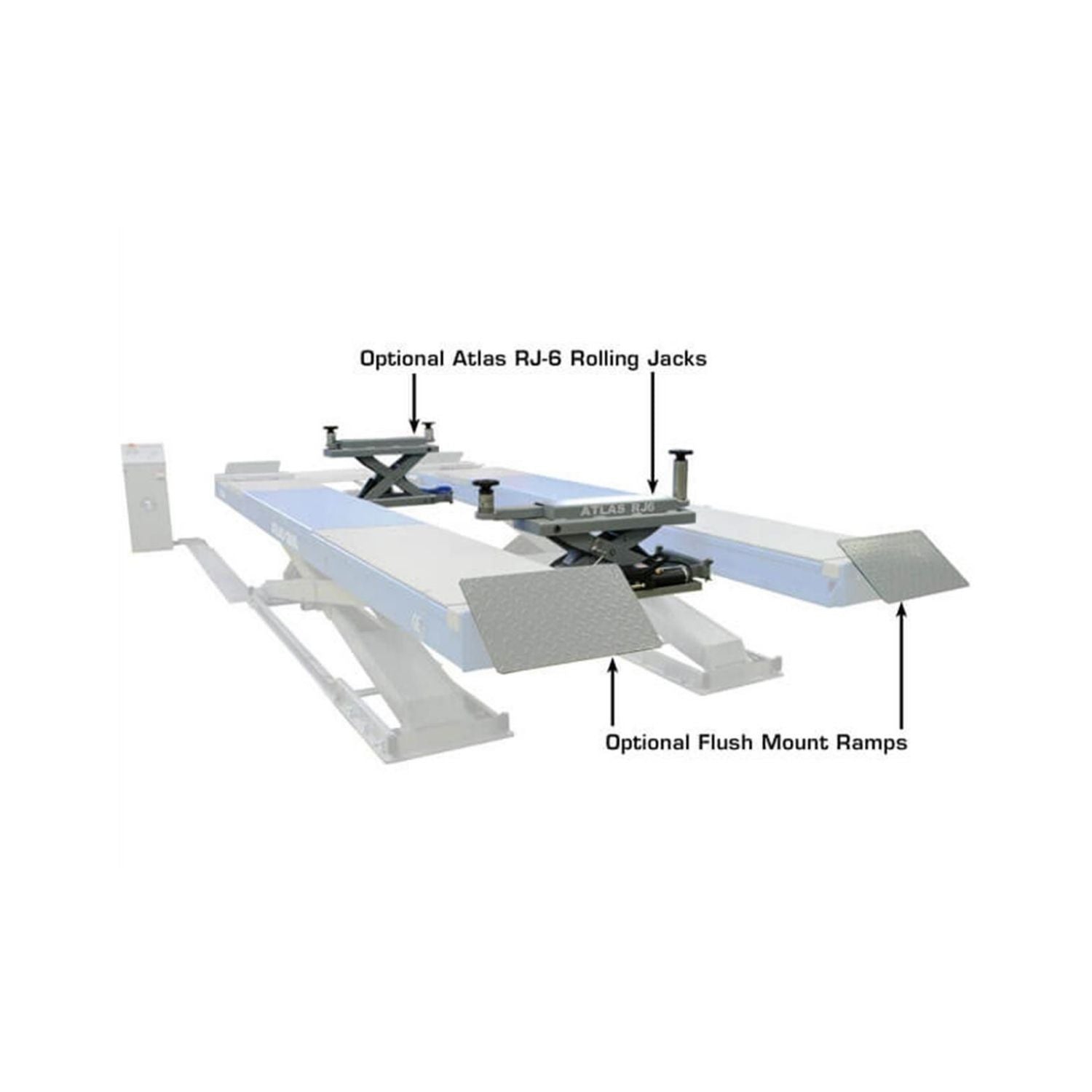 Atlas 12,000 lb Alignment Lift w/ Runway Lifts #ATEATTD-12AWFSL-N