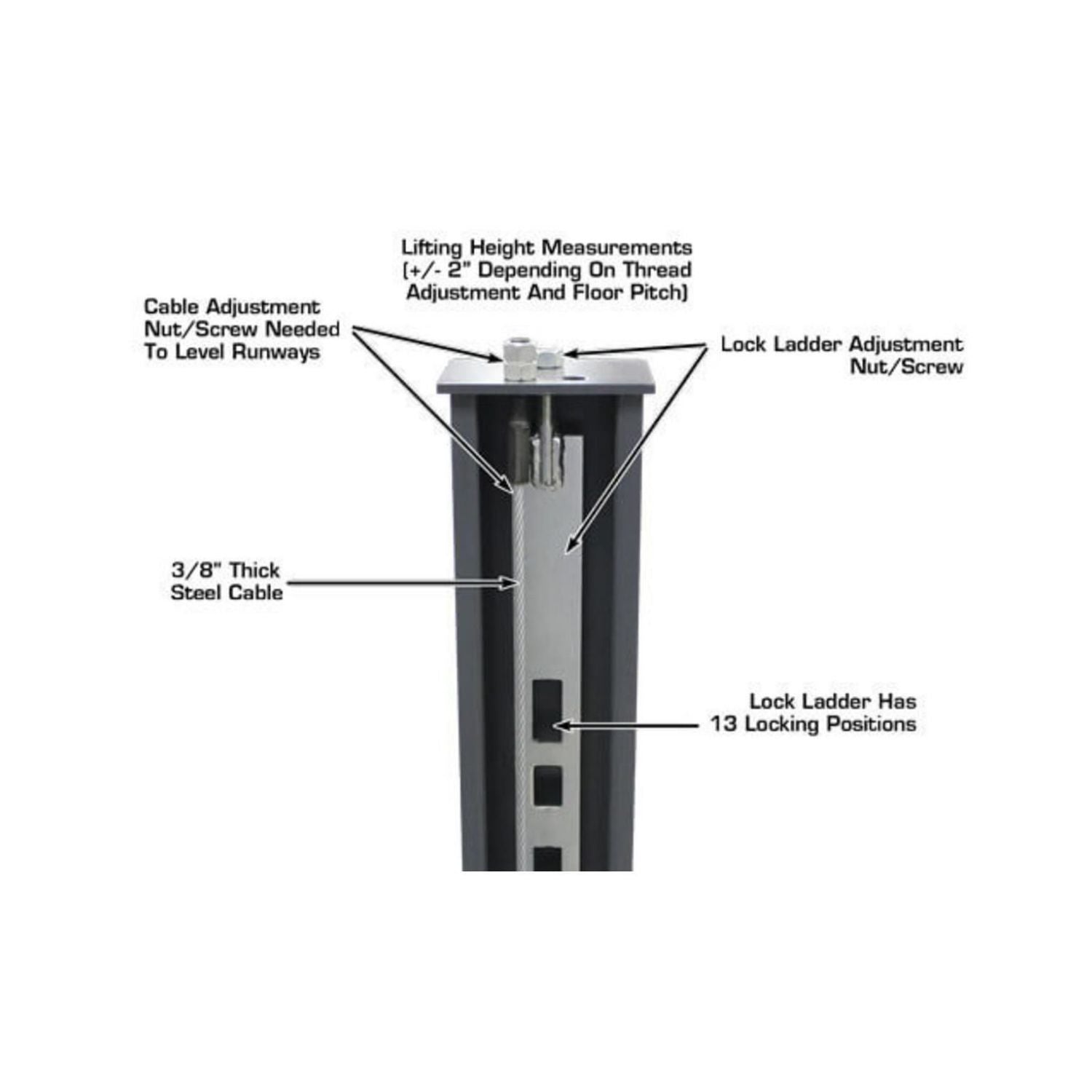 Atlas 8,000 lb Hobbyist 4-Post Lift #ATEATTD-408SL, AlamoEquipment.com