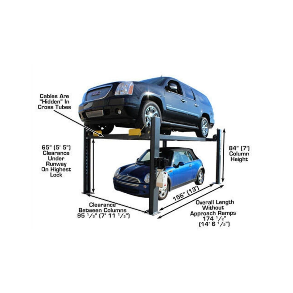 Atlas 8,000 lb Hobbyist 4-Post Lift #ATEATTD-408SL, AlamoEquipment.com