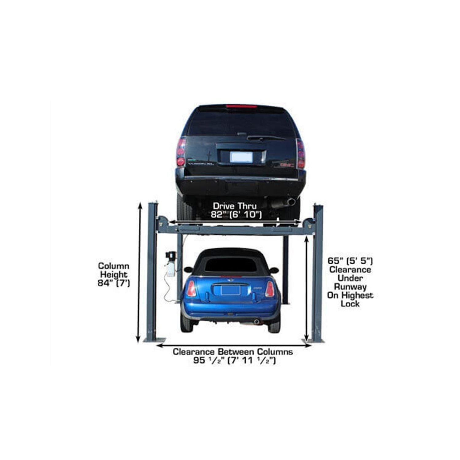 Atlas 8,000 lb Hobbyist 4-Post Lift #ATEATTD-408SL, AlamoEquipment.com
