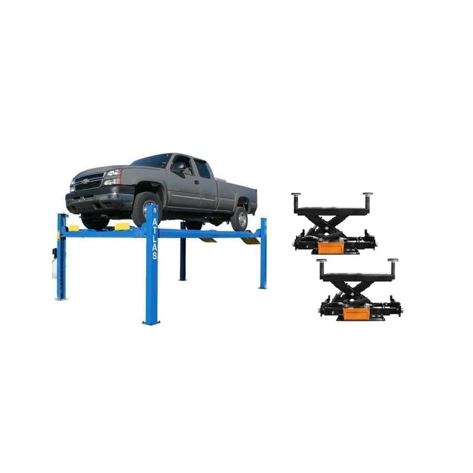 Atlas 12,000 lb 412 4-Post Lift & RJ6 Combo #ATEATTD-412-COMBO-FPD, AlamoEquipment.com
