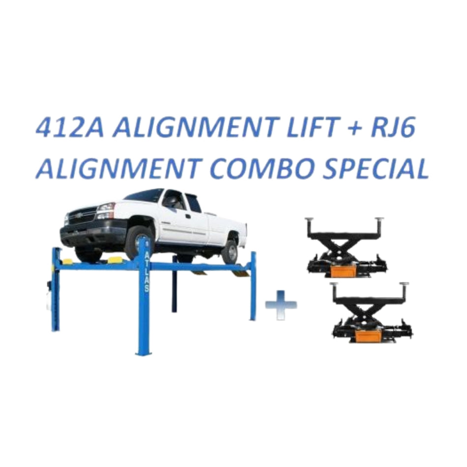 Atlas® 412 12,000 lb Heavy-Duty 4-Post Lift #ATEATTD-412-FPD, AlamoEquipment.com
