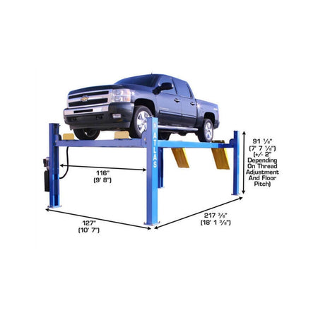 Atlas 14,000 lb Heavy-Duty 4-Post Lift #ATEATTD-414-FPD, AlamoEquipment.com
