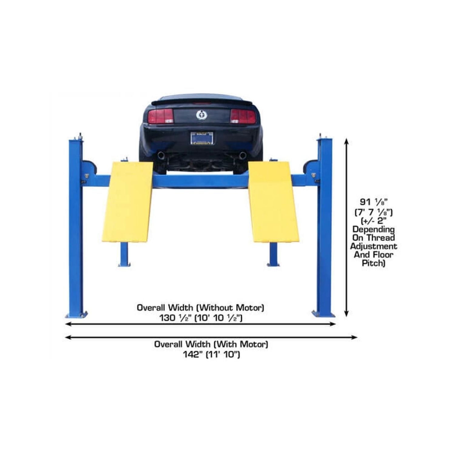 Atlas 14,000 lb Heavy-Duty 4-Post Lift #ATEATTD-414-FPD, AlamoEquipment.com