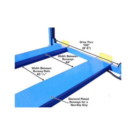 Atlas 14,000 lb Heavy-Duty 4-Post Lift #ATEATTD-414-FPD, AlamoEquipment.com