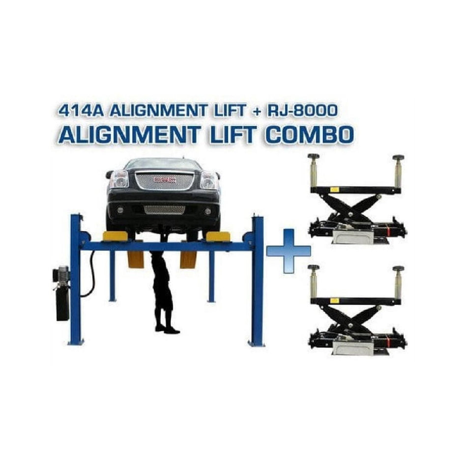 Atlas 4,000 lb 414A Alignment Lift & RJ8 Combo #ATEATTD-414A-COMBO-FPD, AlamoEquipment.com