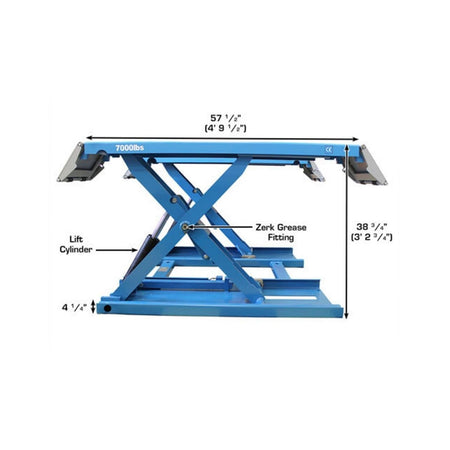 Atlas 7K Kwik Mid-Rise Scissor Lift 7,000 lb #ATEATTD-7K-KWIK-FPD, AlamoEquipment.com