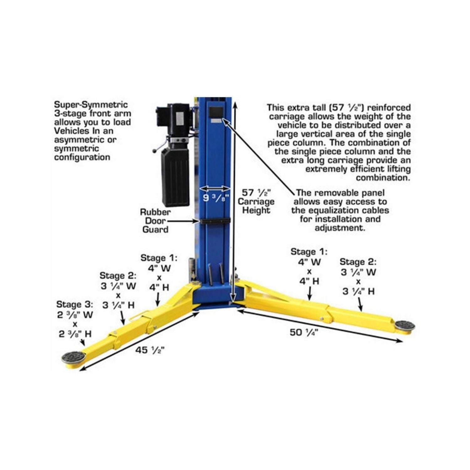 Atlas 9OHSC 2-Post Lift & Lawn Mower Adapter Combo #ATEATTD-9OHSC-COMBO-FPD, AlamoEquipment.com