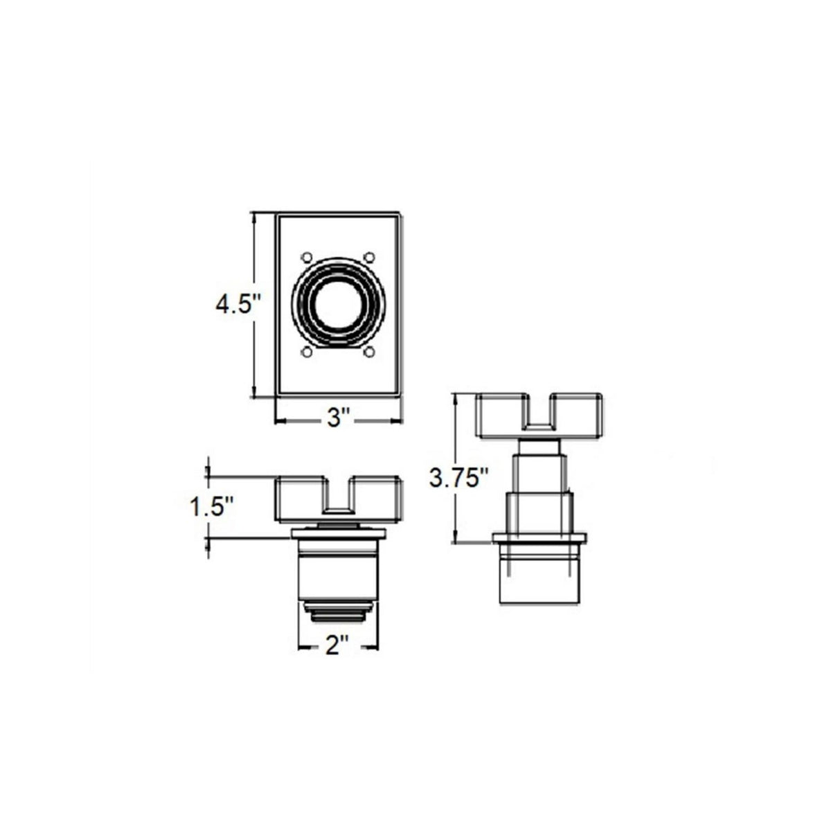 Atlas Slotted Screw-Up Adapters (4 Pc) 2" Peg #ATEATTD-ADPTKIT5, AlamoEquipment.com