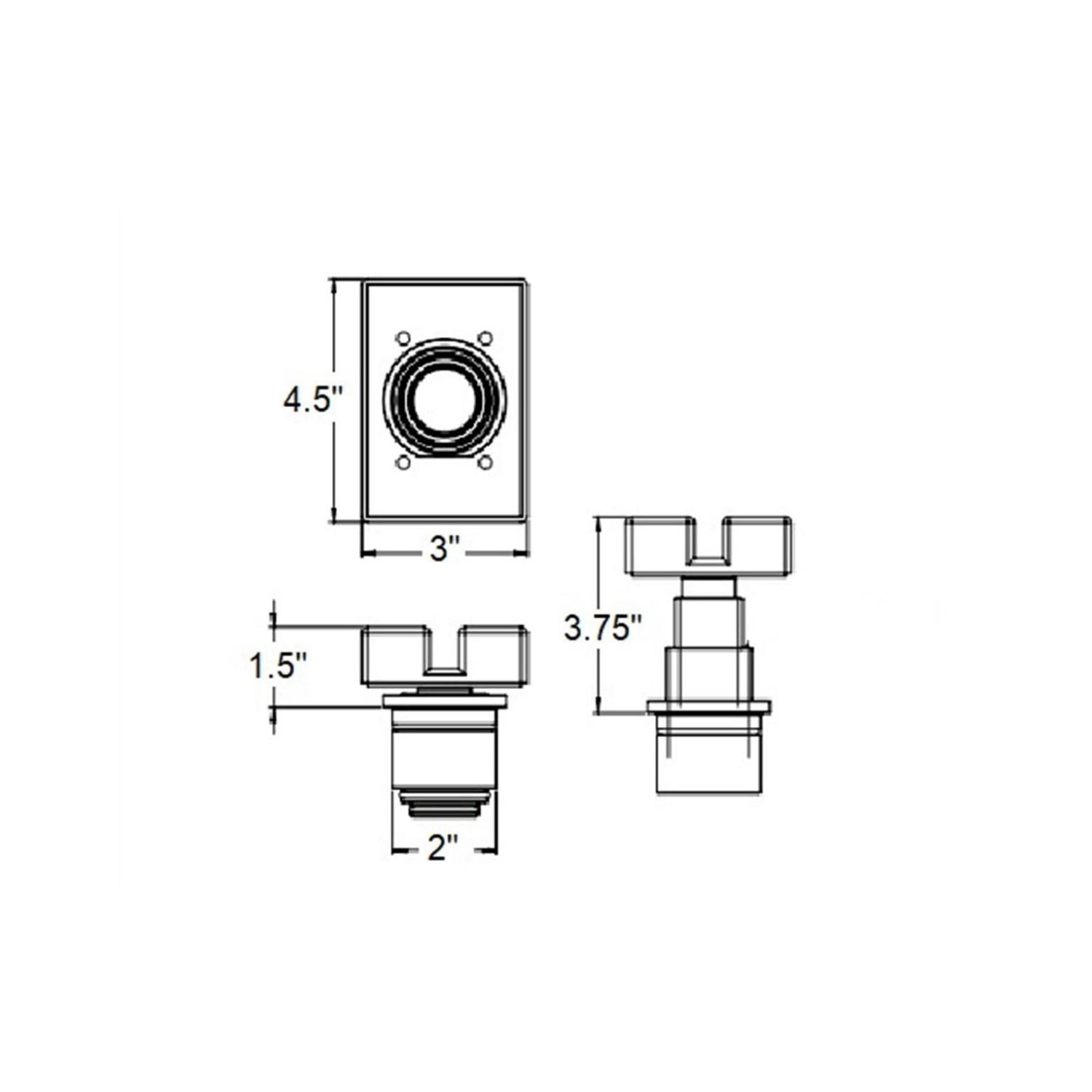 Atlas Slotted Screw-Up Adapters (4 Pc) 2" Peg #ATEATTD-ADPTKIT5, AlamoEquipment.com