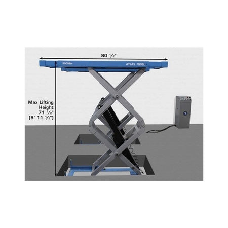 Atlas 9,000 lb In-Ground Full-Rise Scissor Lift #ATEATTD-FM9SL-FPD, AlamoEquipment.com