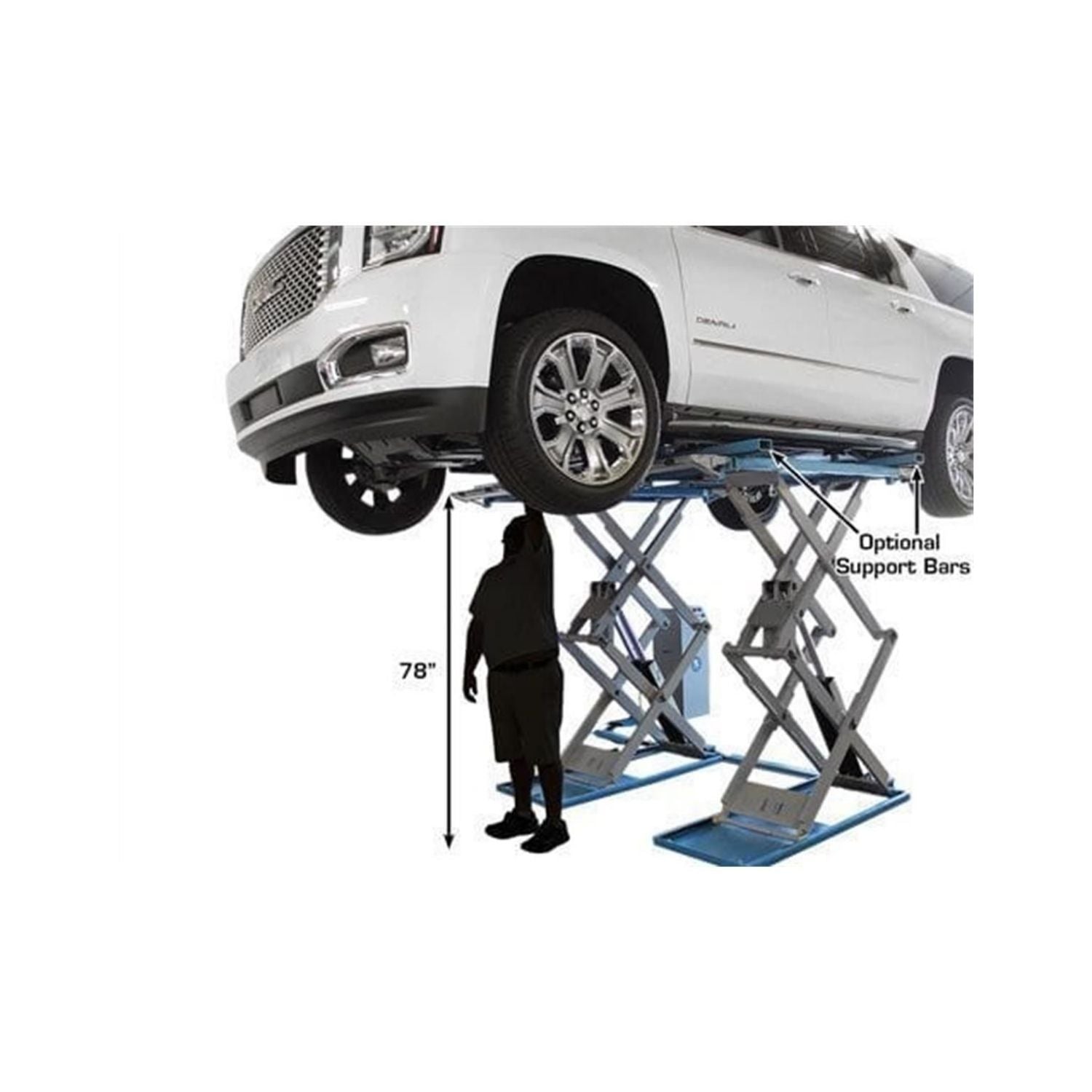Atlas 9,000 lb High-Rise Scissor Lift #ATEATTD-SLP9K-FPD, AlamoEquipment.com