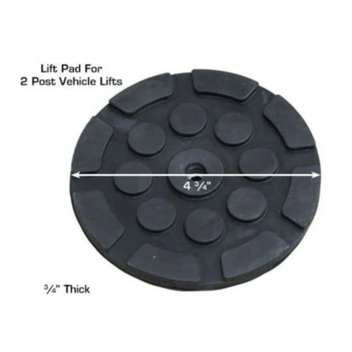 Atlas® Round Rubber Lift Pads (4 Pc Set) #ATEATTDP-LP-CIR-4, AlamoEquipment.com