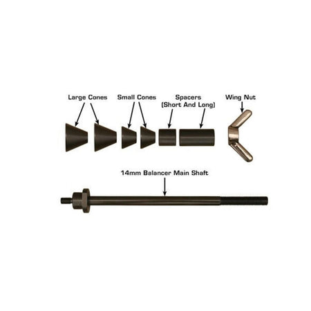 Atlas Motorcycle Wheel Balancer Adapter Kit, AlamoEquipment.com