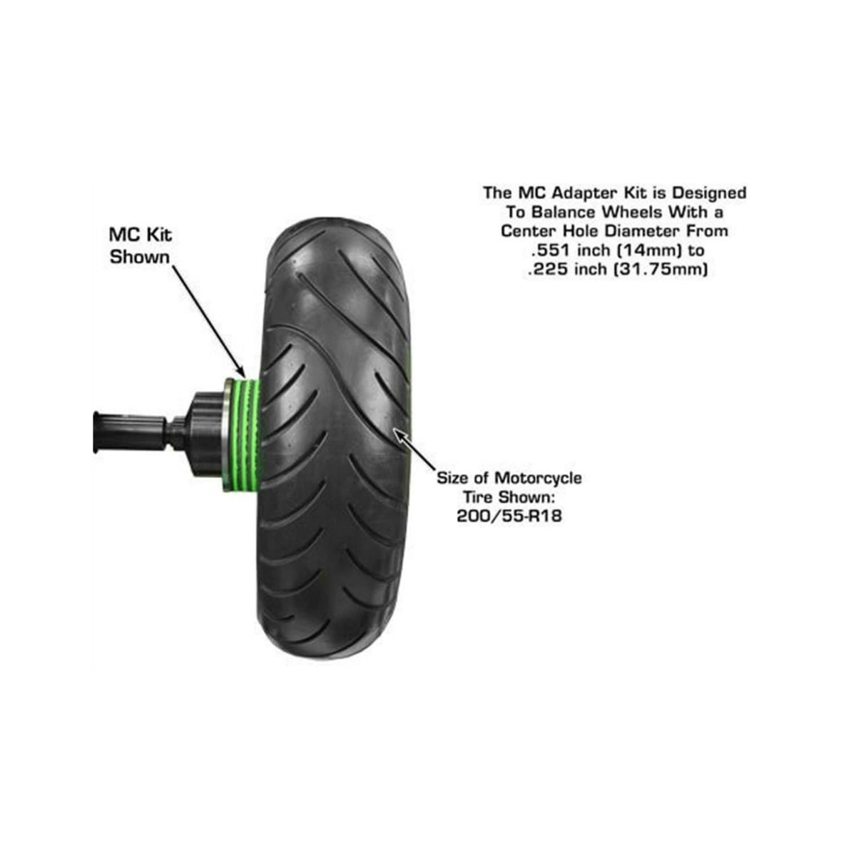 Atlas Motorcycle Wheel Balancer Adapter Kit, AlamoEquipment.com