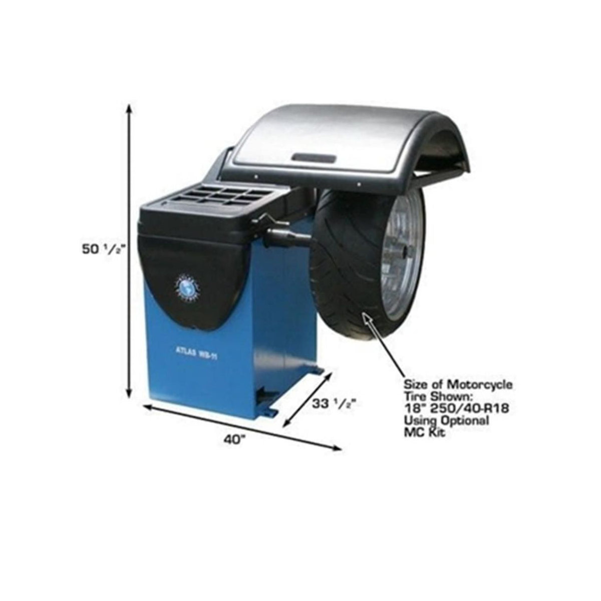 Atlas WB11 Computerized Wheel Balancer w/ Hood #ATEATWB11-FPD, AlamoEquipment.com