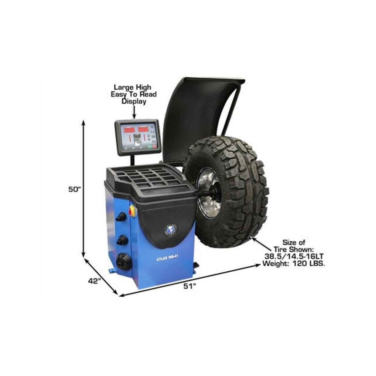 Atlas WB41 Deluxe Computerized Wheel Balancer #ATEATWB41-FPD, AlamoEquipment.com