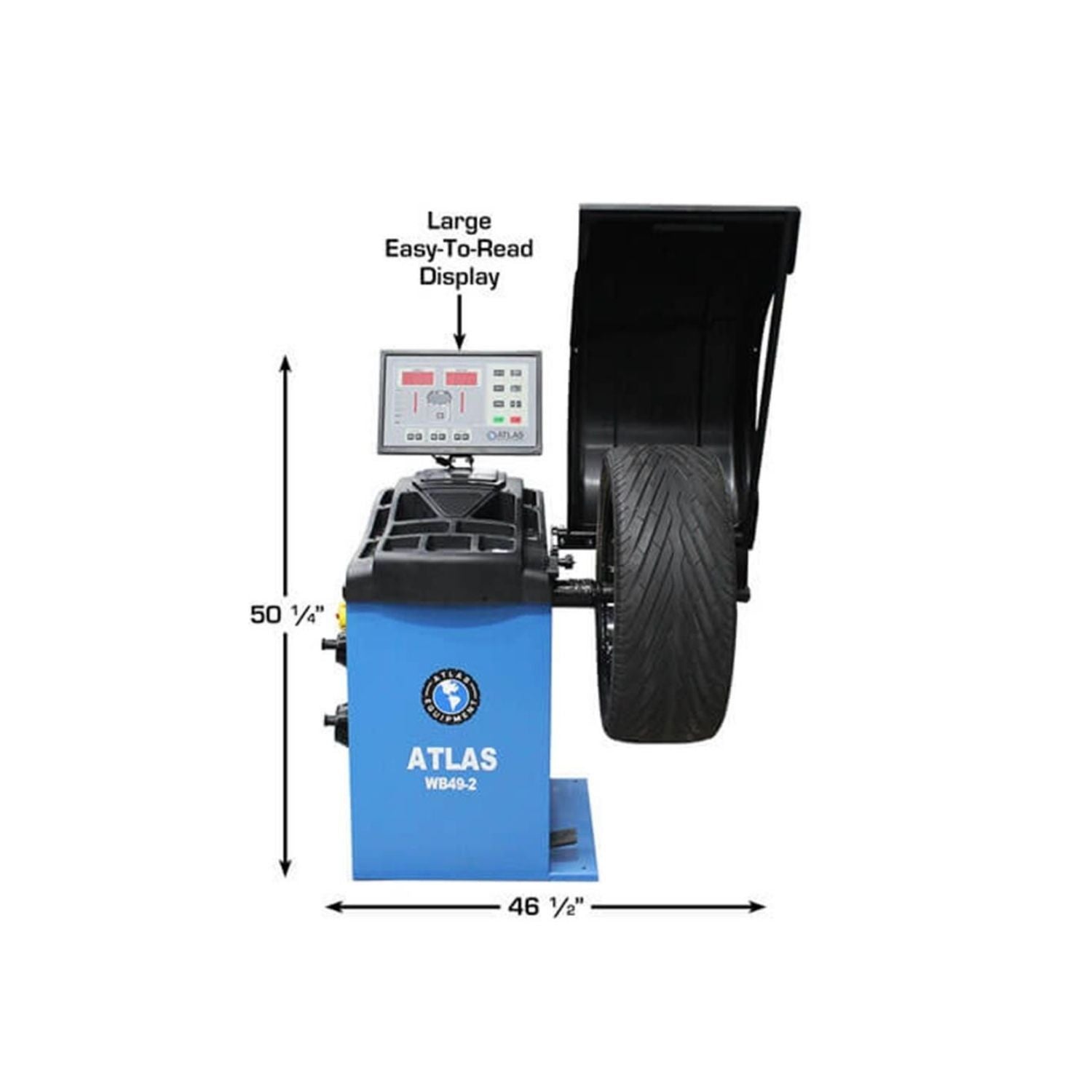 Atlas WB49-2 Premium 2D Auto-Data Wheel Balancer #ATEATWB49-2-FPD, AlamoEquipment.com