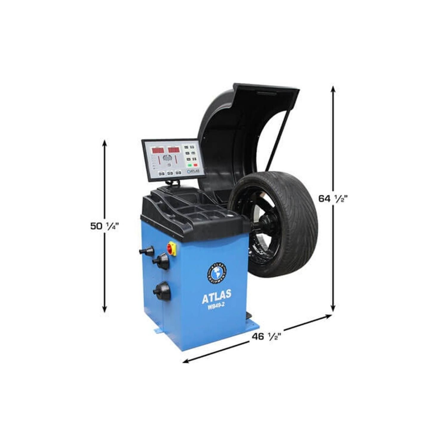 Atlas WB49-2 Premium 2D Auto-Data Wheel Balancer #ATEATWB49-2-FPD, AlamoEquipment.com
