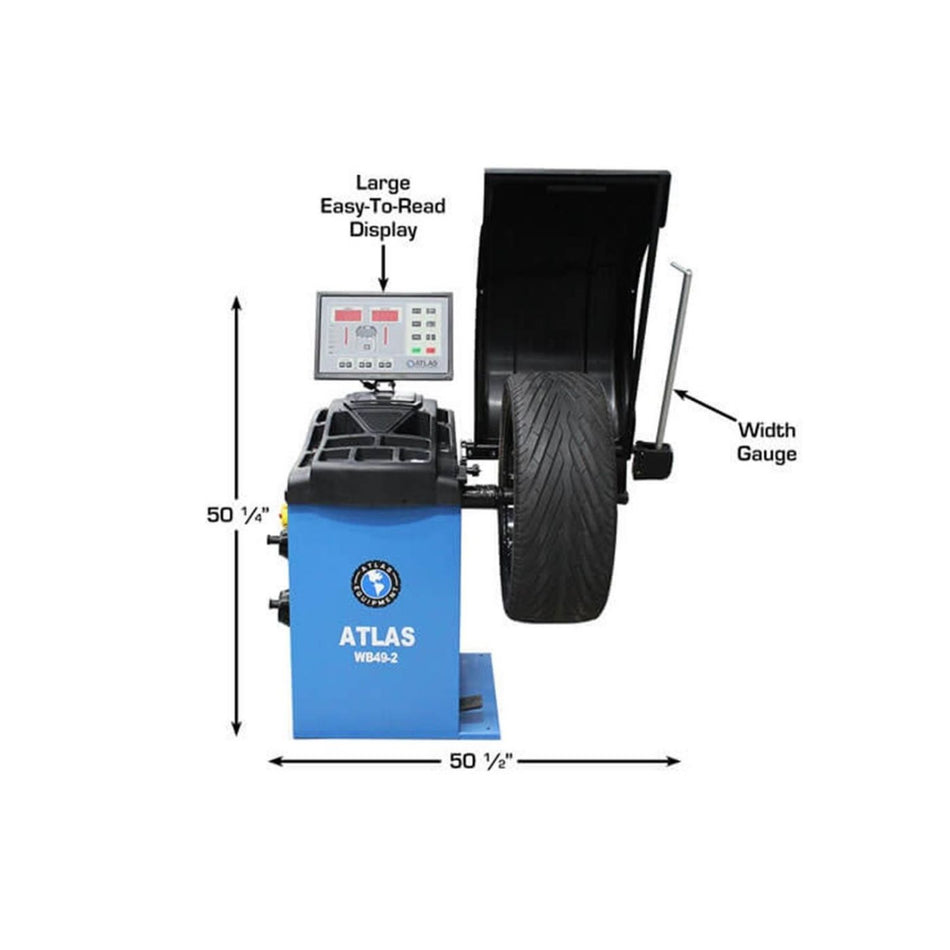 Atlas WB49-2 Pro Premium 3D Auto-Data Wheel Balancer #ATEATWB49-2-PRO-FPD, AlamoEquipment.com
