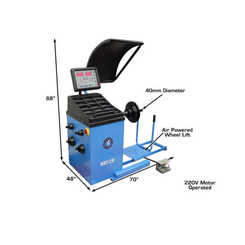 Atlas WBT-210 Heavy-Duty Truck Wheel Balancer #ATEATWBT-210-FPD, AlamoEquipment.com