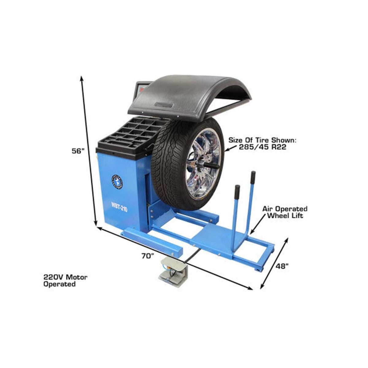 Atlas WBT-210 Heavy-Duty Truck Wheel Balancer #ATEATWBT-210-FPD, AlamoEquipment.com