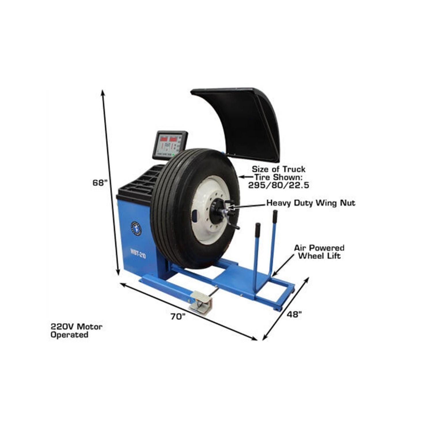 Atlas WBT-210 Heavy-Duty Truck Wheel Balancer #ATEATWBT-210-FPD, AlamoEquipment.com