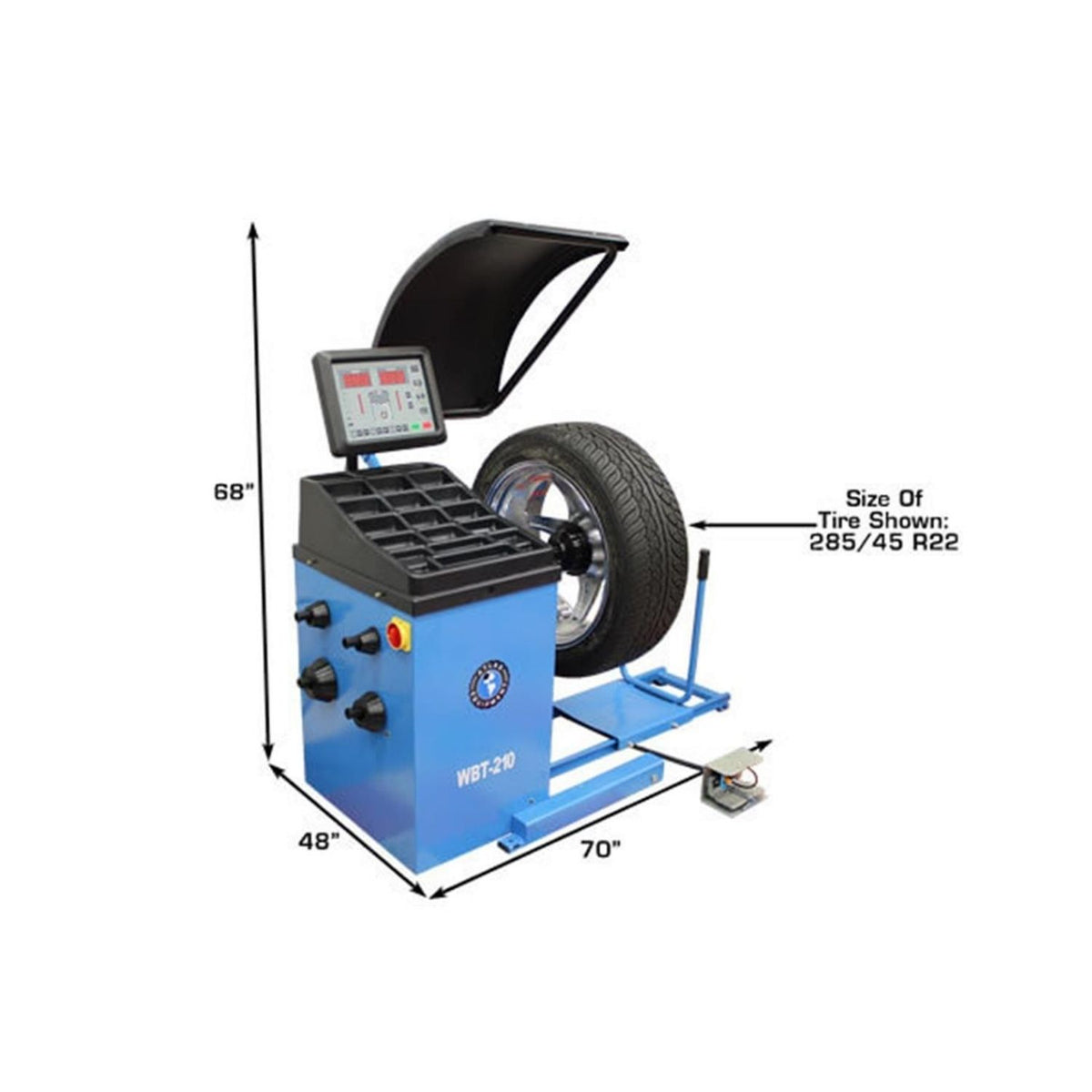 Atlas WBT-210 Heavy-Duty Truck Wheel Balancer #ATEATWBT-210-FPD, AlamoEquipment.com