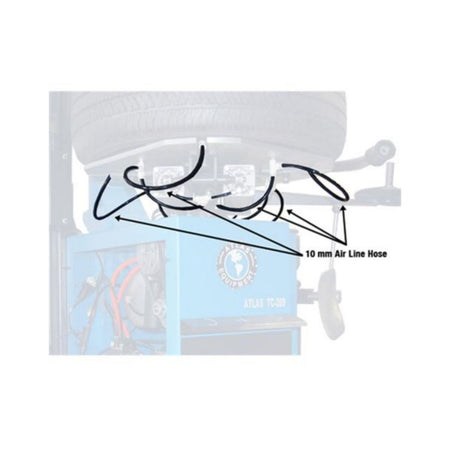 Atlas Black Plastic Tubing 10mm x 8mm #ATECLNC1010, AlamoEquipment.com