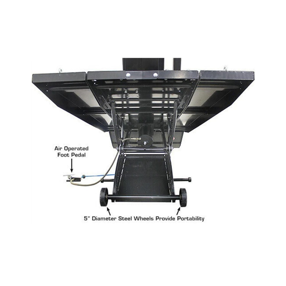 Atlas 1,000 lb Motorcycle Lift w/ Roller Plate & Extension Kit, AlamoEquipment.com