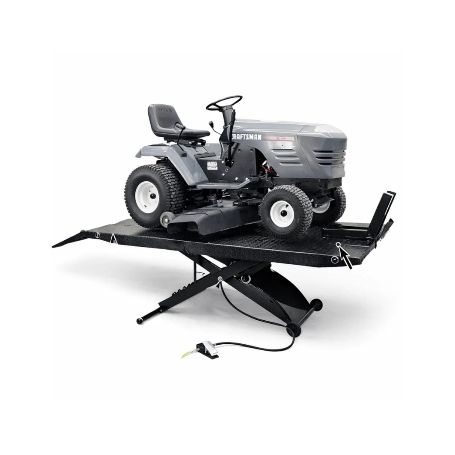 Atlas CycleLift Air-Operated Motorcycle Lift w/ Side Extension Kit #ATEHT-CYCLELIFT-XLT, AlamoEquipment.com