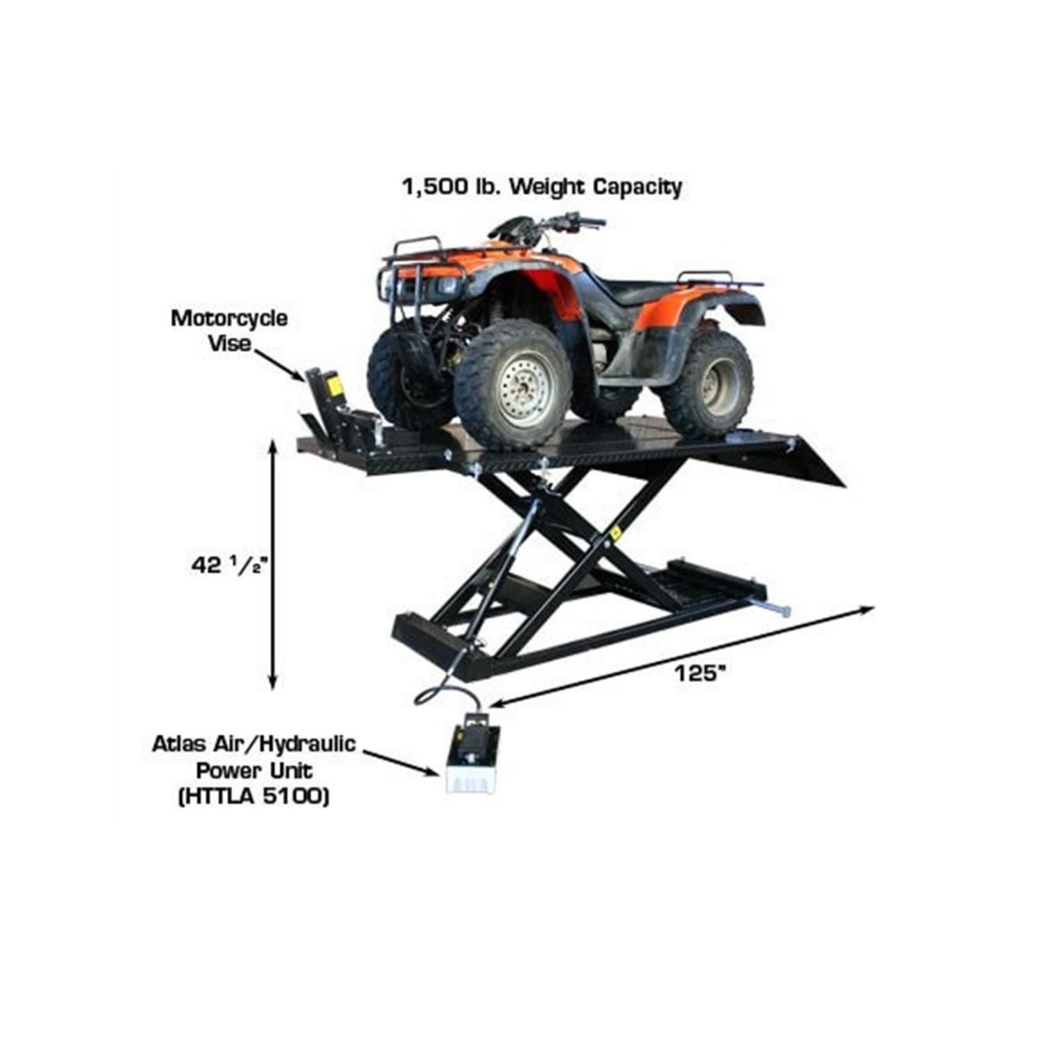 Atlas 1,500 lb Motorcycle & ATV Lift #ATEHT1005-KIT-FPD, AlamoEquipment.com