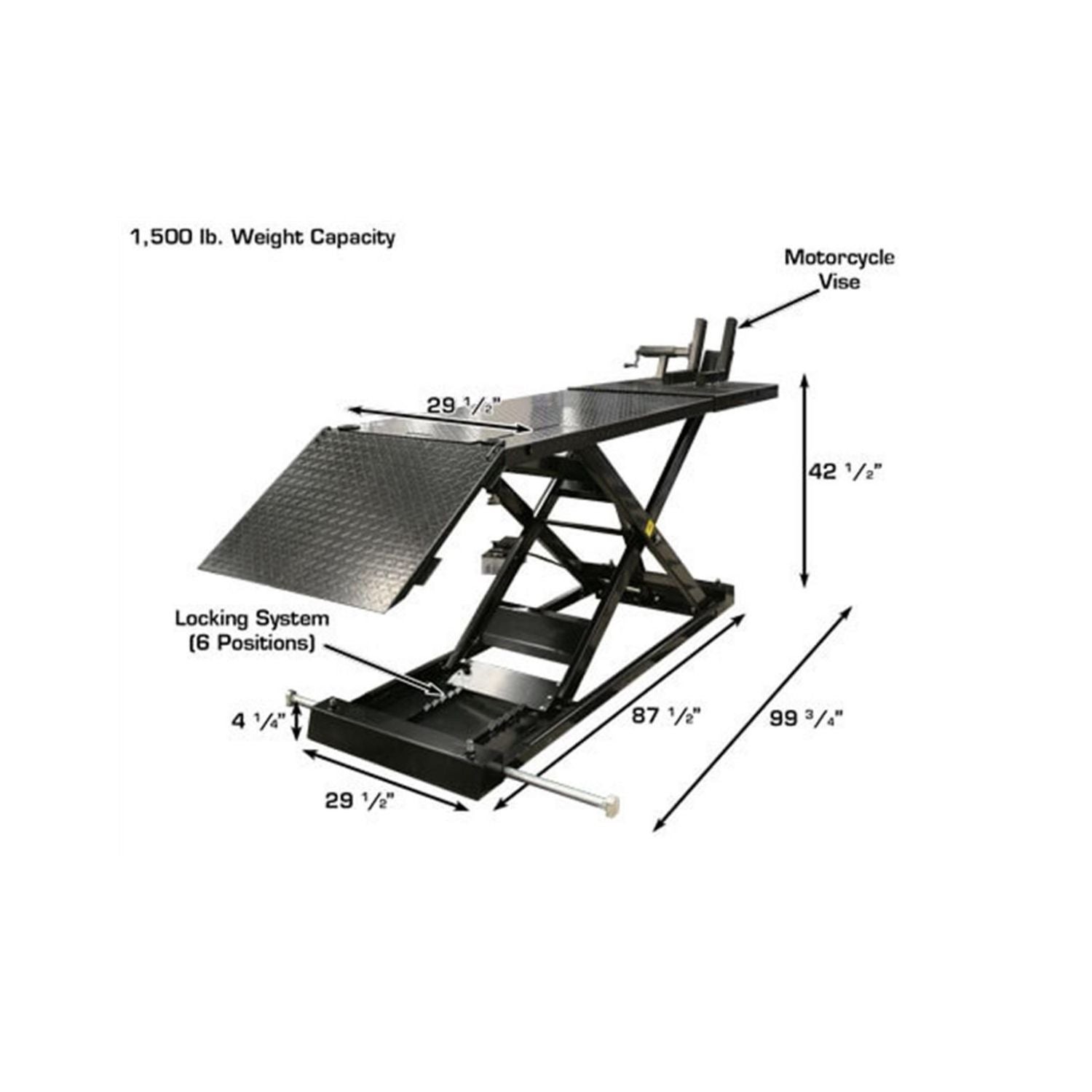 Atlas 1,500 lb Motorcycle & ATV Lift #ATEHT1005-KIT-FPD, AlamoEquipment.com